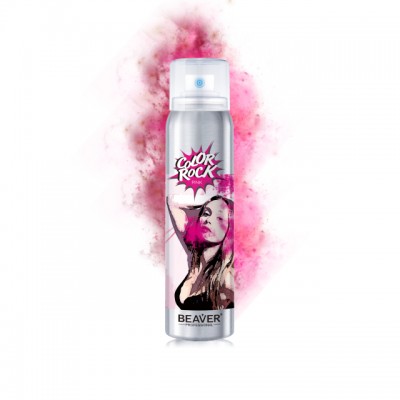 For party color rock pink spray